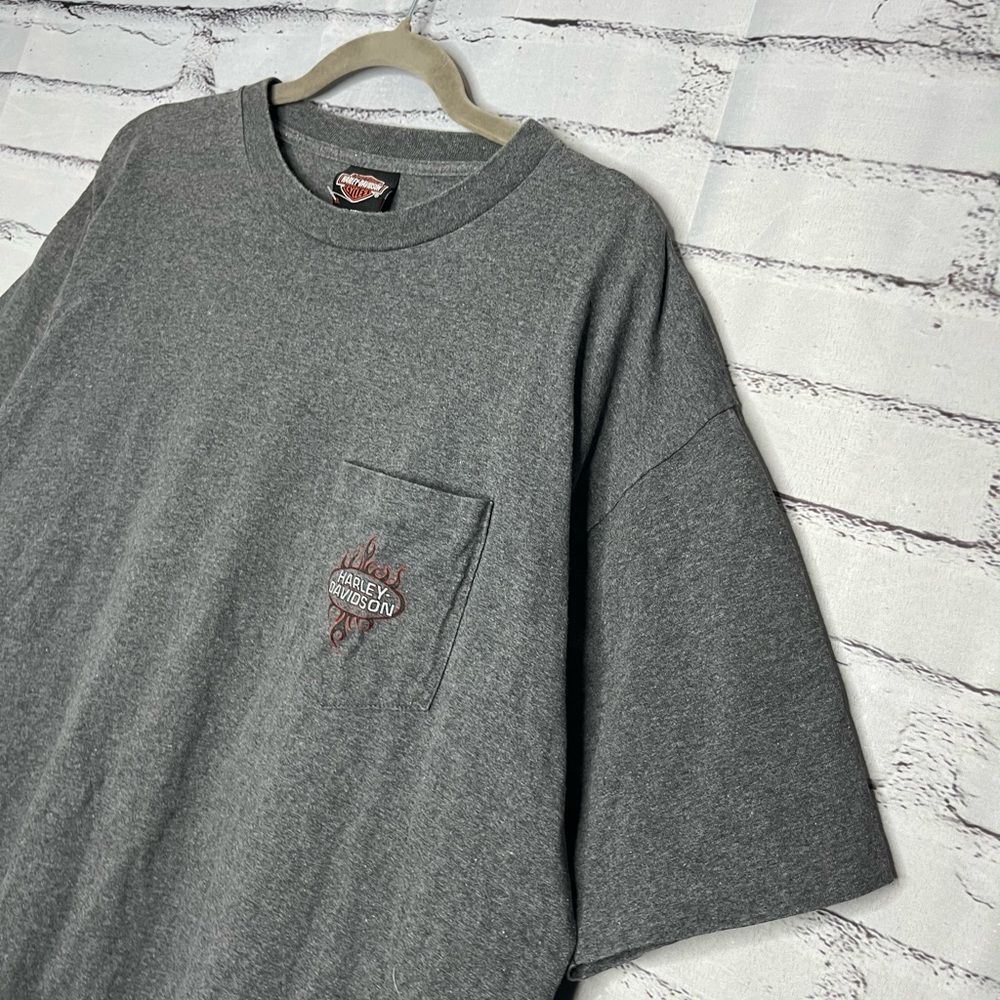 Harley Davidson XL Fresno California Graphic Tee Black Biker Vintage Streetwear - Picture 6 of 14